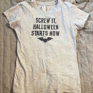 Women's Gray Halloween T-Shirt | M